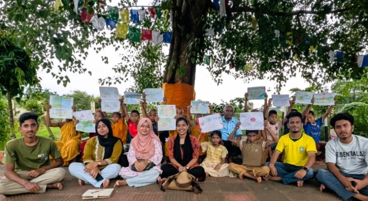 অনাথ শিশুদের নিয়ে কুবি শিক্ষার্থীদের 'আলোর ক্যানভাস'